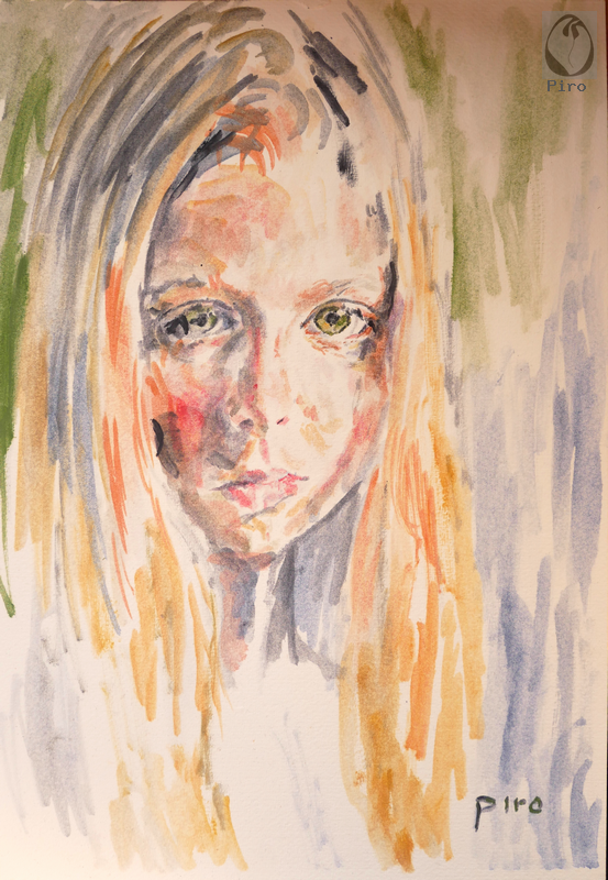 oil on paper - olio su carta di Piro